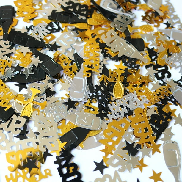 Confeti de Año Nuevo: mesa Confeti - Confeti para mesa para esparcir Año Nuevo para fiestas de cumpleaños, manualidades y manualidades DIY