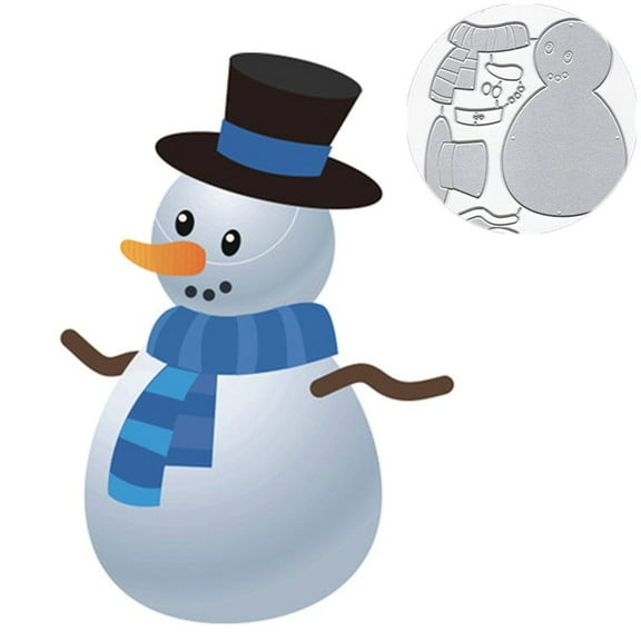 Raindrops Assorted Color Snowman Metal Cutting Die for Craft Projects, Stencil for Scrapbooking and Card Making