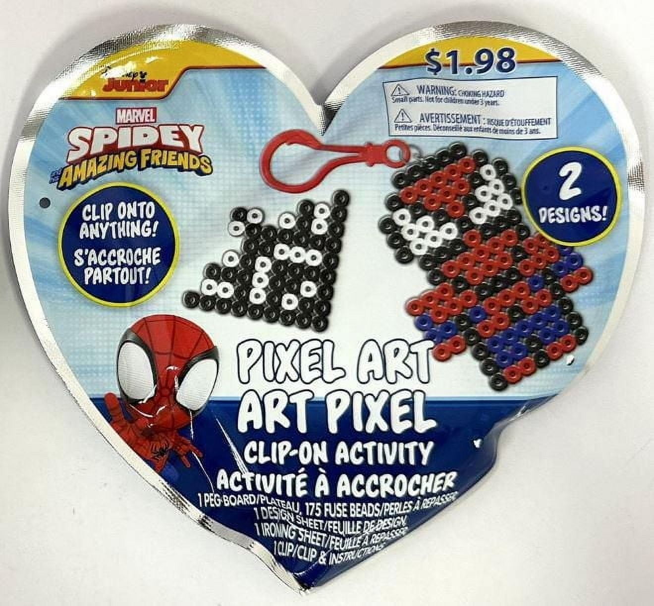 Marvel Spidey and His Amazing Friends Pixel Art Clip-Ons 2-Pack