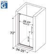 thumbnail image 3 of LessCare Ultra-G 35'' x 72'' Pivot Shower Door, 3 of 3