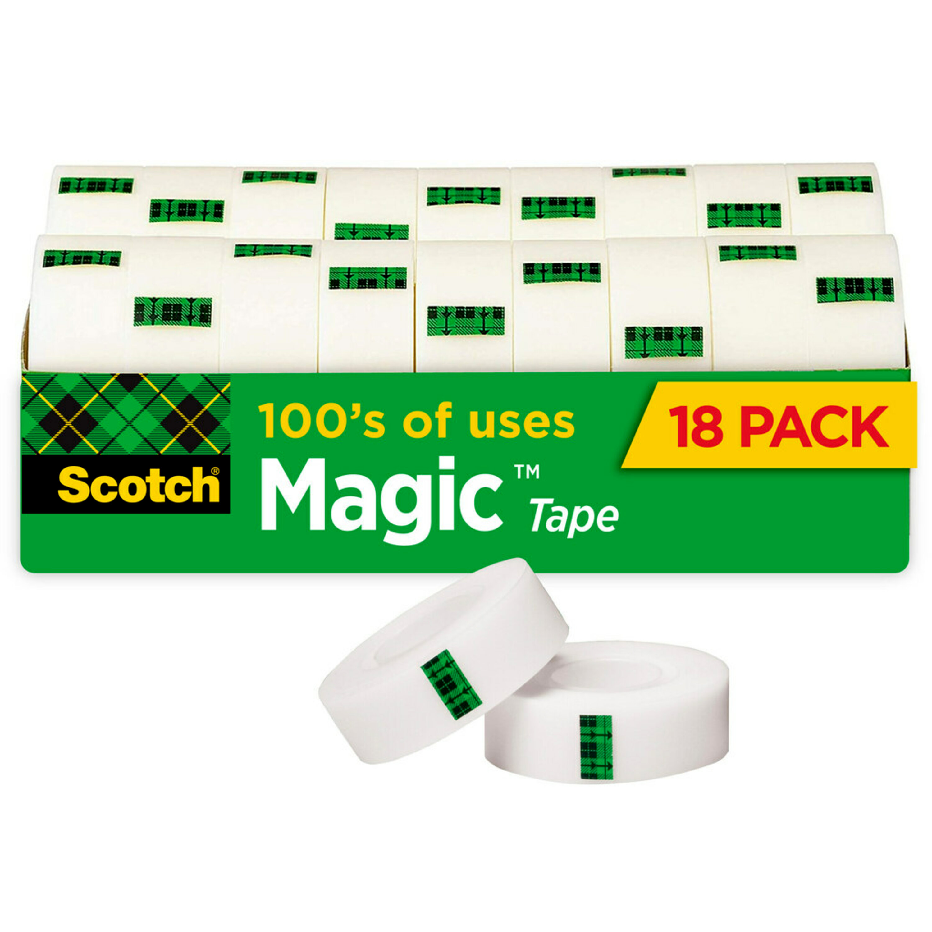 Scotch Magic Tape Refills, 3/4 in. x 1000 in., 18 Boxes