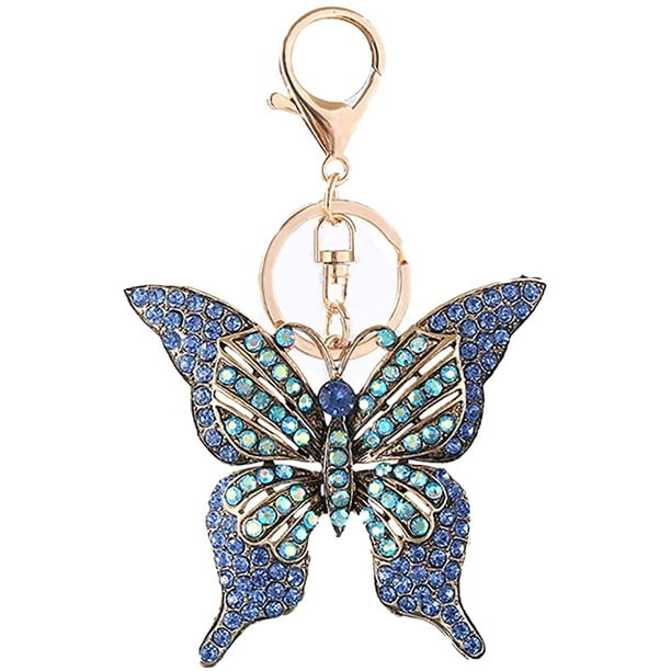 Papillon cristal strass porte-clés pour femmes petite amie cadeaux