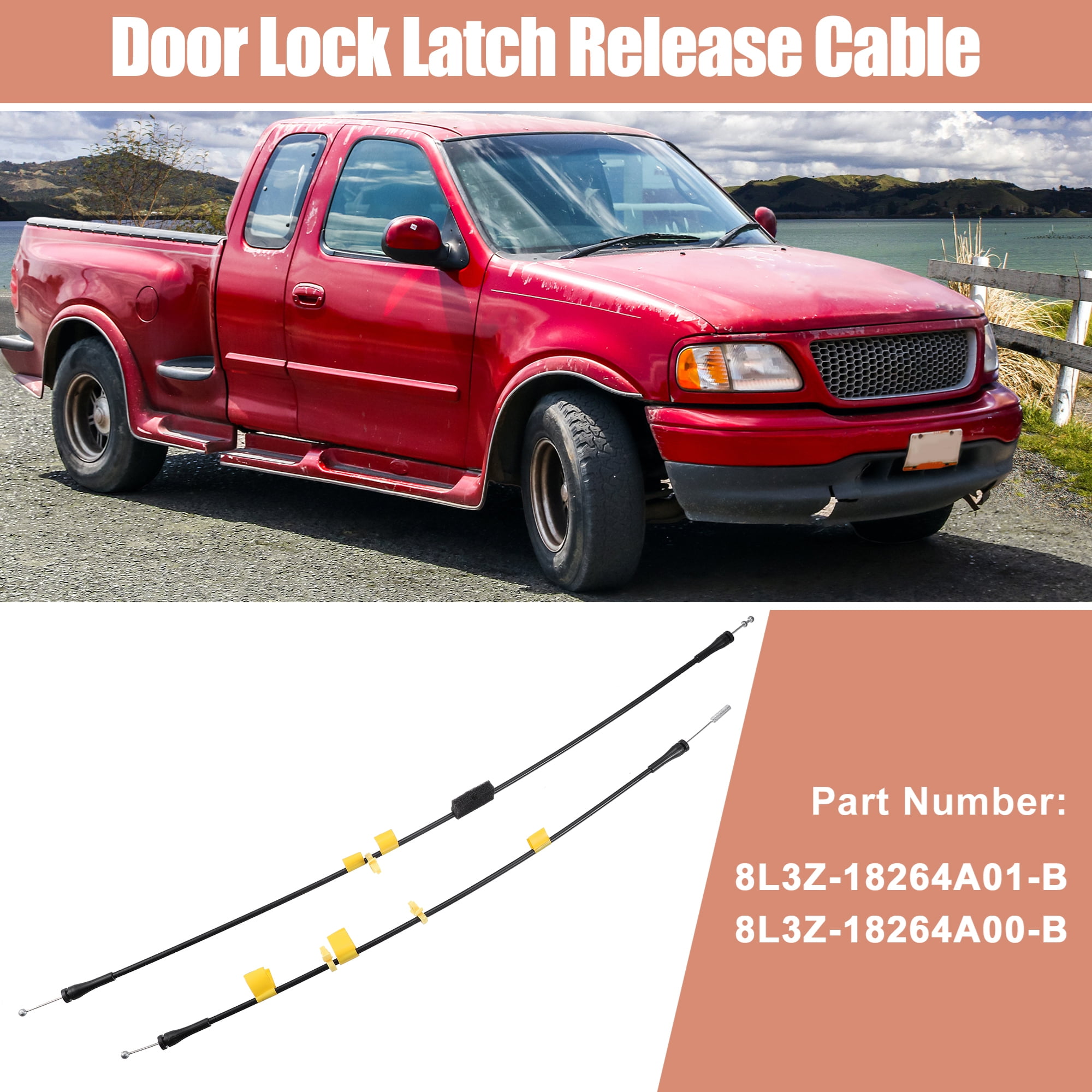 Unique Bargains Door Latch Release Cable for Ford F150 and for Lincoln Mark LT 2004-2008