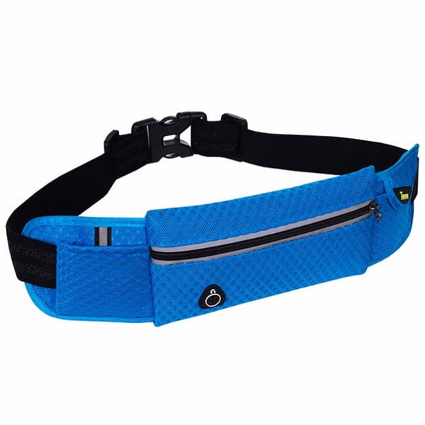 Unisex Antitheft Breathable Mesh Running Belt Pouch Waist Bag Bum Bags With Headset Hole For
