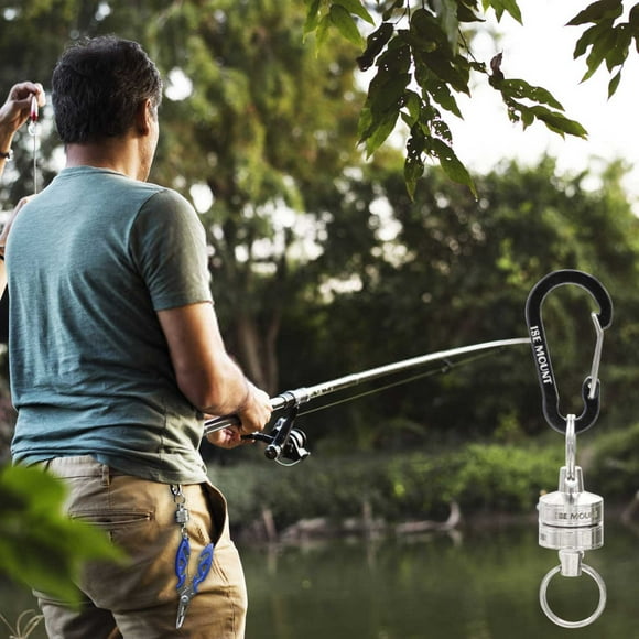 Outdoor Stainless Steel Magnetic Slip Rope Telescopic Rope Magnetic Suction Hanging Buckle Metal Mountaineering Buckle Steel Rope Keychain Hanging Rope