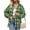 Green, variant on Flannel Shirts for Women Casual Plaid Womens Tops Long Sleeve Button Down Shirts Curved Hem Blouses