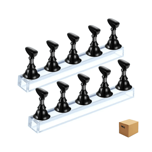 "Muestrario Uñas Dedo Practica Soporte De Uñas Magnético 2kit Lab.G, Negro "