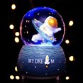 thumbnail image 3 of Spaceman Music Box Color Light Adorno interestelar Decoración de escritorio creativa JShteea El nuevo, 3 of 8