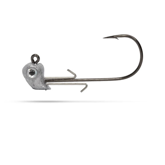Duckett Fishing Sway Head Jig, Innovative Design for Enhanced Swaying Action and Effective Soft Plastic Rigging, Unpainted, 1/4oz