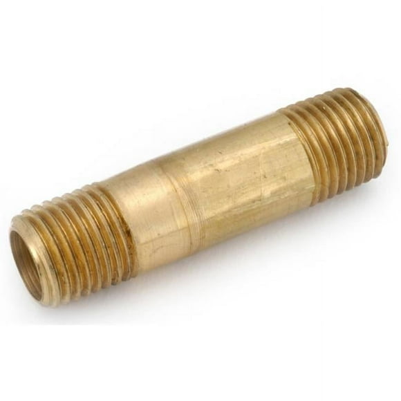 Anderson Metals 38300-0240 .13 in. X 4 in. Low Lead Brass Nipple - Pack of 5