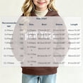 thumbnail image 3 of NEBWOAK Little Girls Hoodie, Brown Fleece Pullover Sweatshirt Long Sleeve Varsity Print,Size 7-8T, 3 of 6