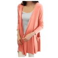 thumbnail image 1 of HBFAGFB Womens Cardigan Comfortable Long Sleeves Thin Spring Summer Jacket with Pockets Pink Size One Size, 1 of 5