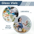thumbnail image 5 of 3ml Clear Glass Vials, 20Pcs Sample Vials with Screw Cap Reagent Media Bottle with Labels Leak-Proof Liquid Sample Glass Vial for Lab Laboratory, 5 of 6