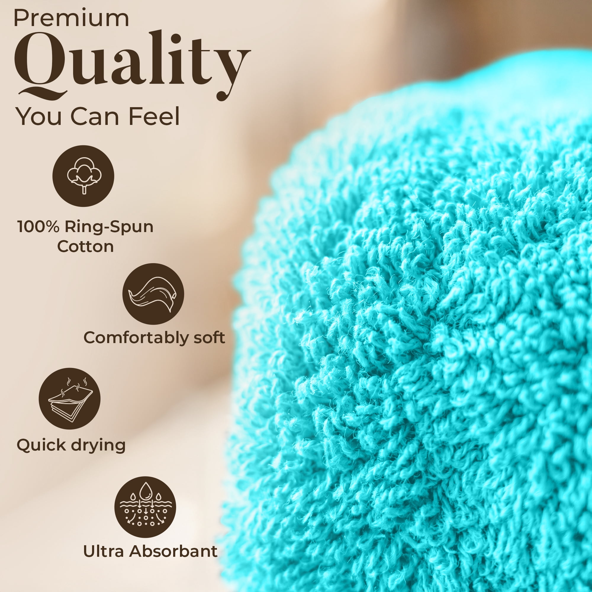 Dan River Bath Sheet 1 pack 40x80 in Soft Absorbent and Quick Dry jumbo Cotton Towel - Aqua