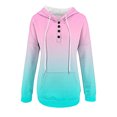 thumbnail image 3 of Cilsoka Hoodies for Women Zip up Lightweight Sweatshirts for Women V Neck Tunic Sweatshirts for Women Cotton Tops for Women Trendy Fall Winter Crop My Orders past Orders, 3 of 4