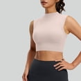 thumbnail image 4 of BUIGTTKLOP Women Crop Tank Top High Neck Workout Sports Bras Fitted Training Gym Bra Yoga Crop, 4 of 6