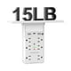 Prise Murale Parasurtenseur à 6 Ports avec 2 USB +1 USB-C & Éclairage de Nuit & Étagère - PrimeCables – image 5 sur 7