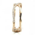 thumbnail image 4 of TS589 - Rose Gold 925 Sterling Silver Ring with AAA Grade CZ in Clear, 4 of 5