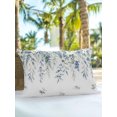 thumbnail image 6 of Outdoor Pillows Waterproof, Blue Eucalyptus Leaves Bedding Throw Pillows with Insert for Couch Sofa Bed, Rustic Floral Summer Retro Botanical 12x20 Inch Pillowcases Decorative Patio Pillow Set of 1, 6 of 8