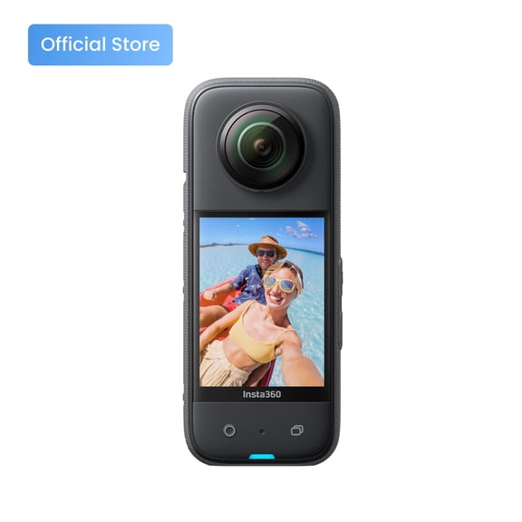 Insta360 X3 - Waterproof 360 Action Camera with 1/2" 48MP Sensors, 5.7K 360 Active HDR Video, 72MP 360 Photo, 4K Single-Lens, 60fps Me Mode