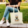 thumbnail image 3 of Happy Birthday Cute Puppy German Shepherd with Cake Gifts Party Hat Canvas Tote Bag Alsatian Dog Lover Gifts Reusable Shopping Grocery Bag - 00029, 3 of 5