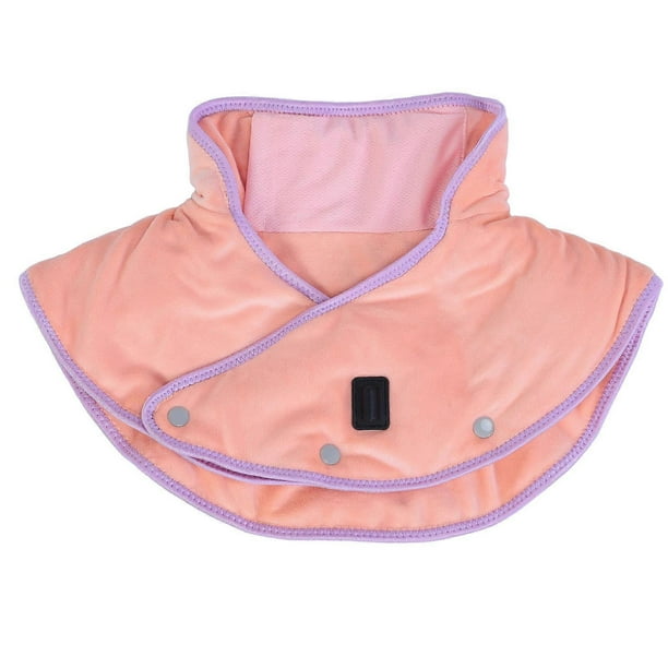 Heated Neck Shoulder Pad 3 Timer Setting Skin Friendly Comfortable Electric Heating Wrap for Neck Shoulder Leg Belly Orange Pink