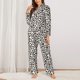 thumbnail image 2 of Fotbe Heart Leopard Conjunto de Pijama de Manga Larga para Mujer con Estampado, Ropa de Dormir de 2 Piezas, Conjunto de Casa Suave y Cómodo con Bolsillos-Medium, 2 of 7