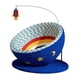 thumbnail image 2 of Rascador para gatos con forma de cuenco, juguete interactivo con resorte. Base azul, 2 of 9