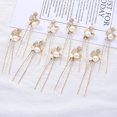 thumbnail image 2 of Lishi Épingles à Cheveux Élégantes en Forme de U avec Perles - Lot de 10, 2 of 5