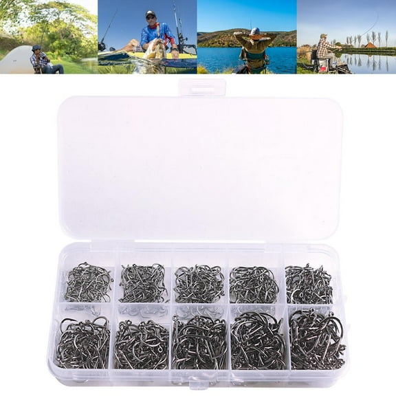 FurNest 100/500/1000x Fishing Hooks Set High Carbon Steel Sharp νы Fis