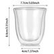 thumbnail image 3 of Taza de café de vidrio con doble pared térmica para uso doméstico Taza aislante de doble capa, 3 of 8