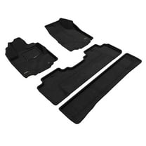 3D MAXpider Elegant Floor Mat (Black) Compatible with Honda Ridgeline 4DR 2006-2015 - Full Set