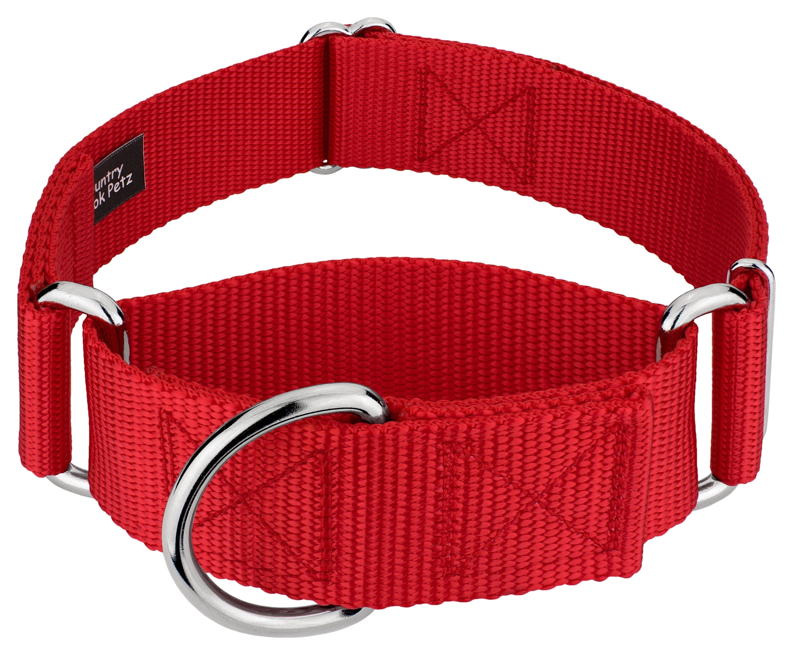 Country Brook Petz® 1 1/2 inch Red Martingale Heavyduty Nylon Dog