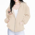 thumbnail image 2 of Towmus Cute Casual Print Zip Up Hoodie Girls Clothes Women Cotton Jacket with Pockets Aesthetic Sweatshirt, 2 of 4