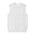 thumbnail image 5 of Kalauyu Sleeveless Hollow Mesh Knit Tank Tops for Men Round Neck Perforated Breathable Casual Summer Beach Tops, 5 of 5