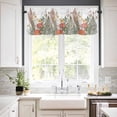 thumbnail image 2 of Fall Flower Kitchen Valances for Windows 60x18 Inch Kitchen Curtains Valances Rod Pocket Retro Yellow Red Flower Green Leaf Wildflower Bathroom Window Valances for Window Treatment Decor, 2 of 6