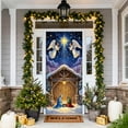 thumbnail image 6 of Merry Xmas Door Cover - Christmas Nativity Door Decorations Banner for Photography Background, Winter Holiday, Xmas Eve Party Photo Booth Prop, 6 of 6
