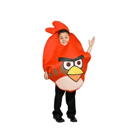Angry Bird Costume Red for Kids Light up Eyes Size S M 4 5 6 7 8 9 (S 4-6)