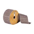 thumbnail image 1 of Vickerman Q180101 2.5 in. x 10 Yards Pewter &amp; White Thread Ribbon, 1 of 1