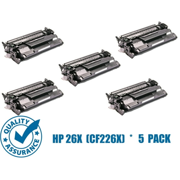 Printer Pro™ Lot de 5 HP 26X (CF226X)/CF226 Cartouche de Toner Noir pour Imprimante HP M402d M402dn M402n MFP M426dw M426fdn M426fdw