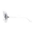 thumbnail image 4 of Mod Thick Plastic Round Circle Lens Wizard Sunglasses Clear Silver Mirror, 4 of 4