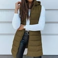 thumbnail image 5 of MaFYtyTPR Puffer Vest for Women Women's Casual Winter Long Hooded Sleeveless Puffy Jackets Coat With Pockets Coffee M, 5 of 5