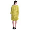 thumbnail image 4 of Moomaya Robe Courte Évasée Imprimée de Designer, Manches Longues, Tunique en Velours, Robes pour Femmes, 4 of 6