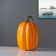 thumbnail image 3 of 6 Inch Fake Pumpkin Resin Decoration – Realistic Artificial Halloween Pumpkin for Indoor/Outdoor Fall, Thanksgiving, and Harvest Décor – Lightweight & Unbreakable Craft Pumpkin, 3 of 6