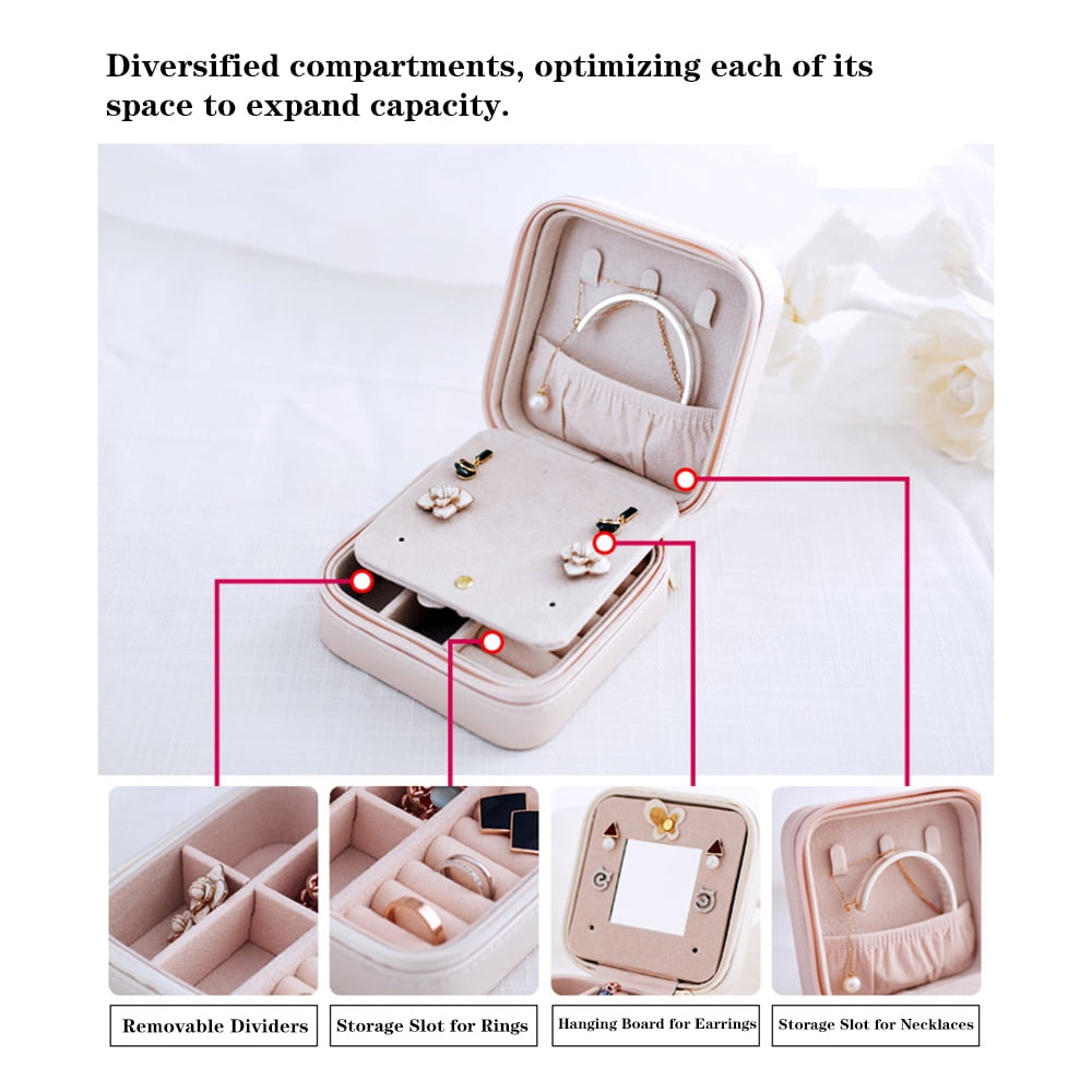 Travel Jewelry Case, Large Capacity Portable Small Jewellery Box