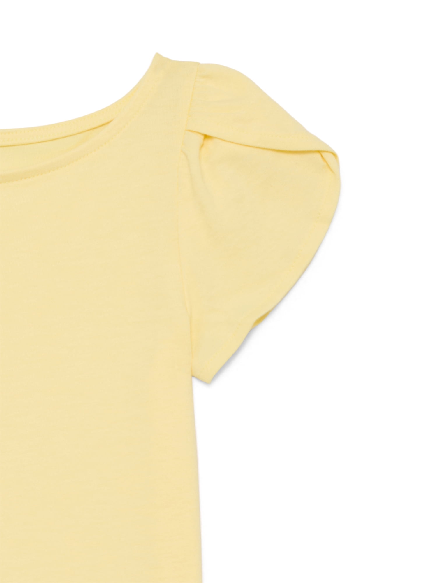 Wonder Nation Girls Tulip Sleeve Top, Sizes 4-18 & Plus