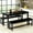 Black, variant on Baxluxe Dining Table Set, Rectangular Dining Table with Bench Set, Dining Table Set for 2-4 for Apartment, Kitchen and Dining Room, Antique Color