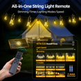 thumbnail image 2 of Luces de cadena solares FUANXIEI S14 de 15 m con control remoto e impermeables, 2 of 9