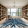 thumbnail image 2 of ODIKA 5' x 7' Machine Washable Non-Slip Area Rug, abstract geometric High Traffic Rug, Blue, 938286, 2 of 7