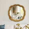 thumbnail image 5 of Radiance Goods Contemporary Maple Wood Finish Round Framed Wall Mirror 33" Width, 5 of 5